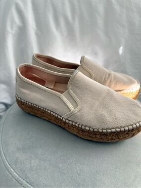 Viscata Slip-On Canvas Espadrille in Light Beige